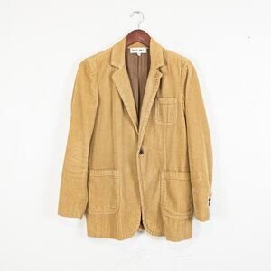 Alex Mill Single Button Corduroy Sport coat jacket Blazer Beige Khaki Size Small